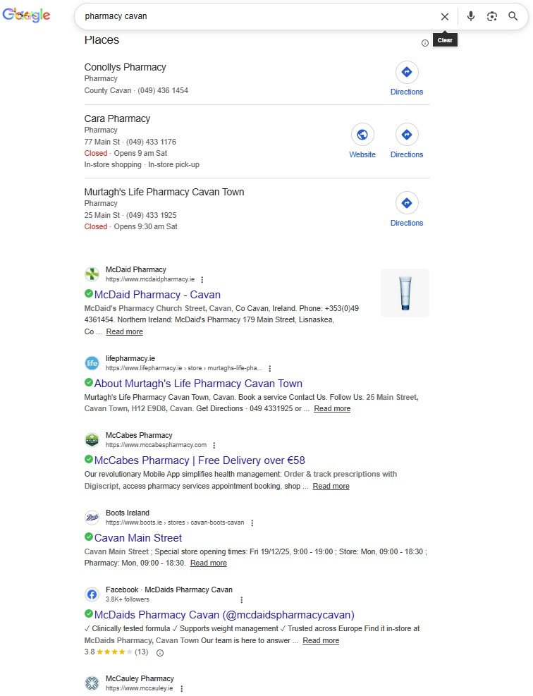 Pharmacy sector (BEFORE) – screenshot 2